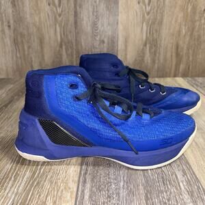 Under Armour Curry 3 1274061-400 Blue Basketball Shoes Sneakers Youth US Size 6Y